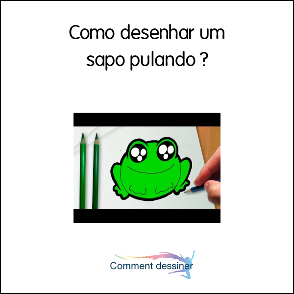 Como desenhar um sapo pulando